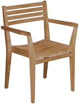 Solid Teak Stacking Arm Chair